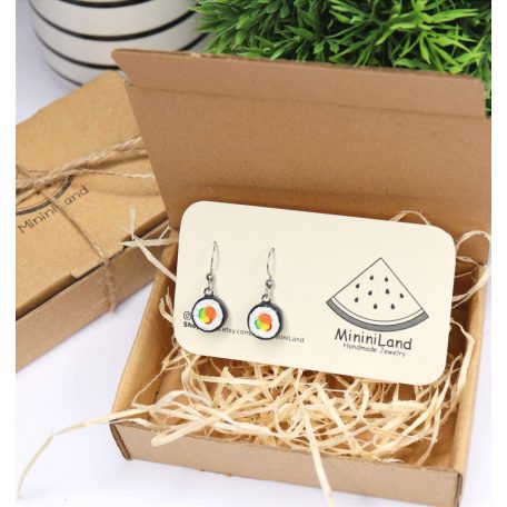 Lógós Sushi fülbevalók