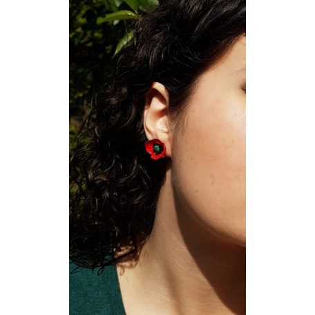 Bedugós pipacs fülbevaló