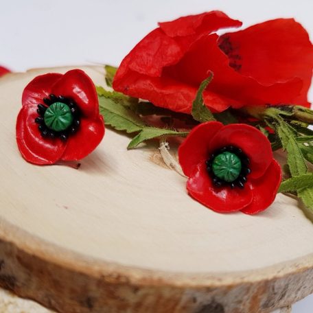 Bedugós pipacs fülbevaló