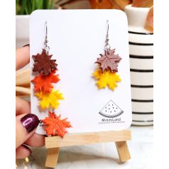 Lógós platánlevél fülbevaló