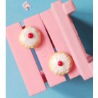 Linzer keksz fülbevaló