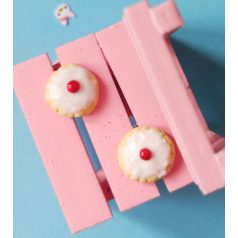 Linzer keksz fülbevaló