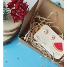 Linzer keksz fülbevaló