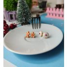 Linzer keksz fülbevaló