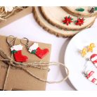 Mikulás zokni fülbevaló