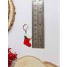 Mikulás zokni fülbevaló