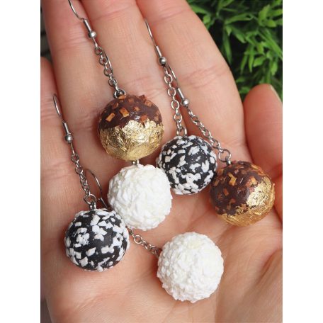 Kókuszgolyó fülbevaló