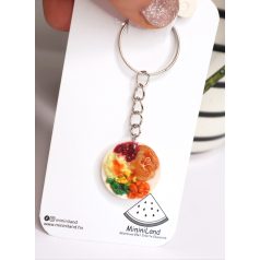 Ebéd tányéron kulcstartó