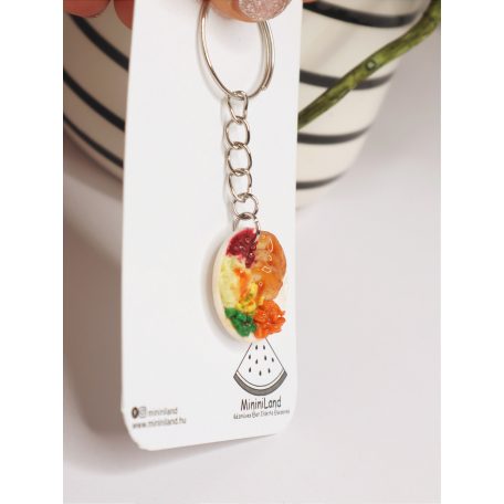 Thanksgiving Dinner Plate Keychain