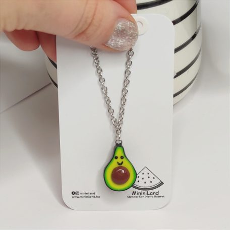 Smiling avocado necklace