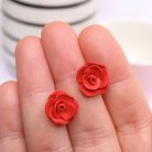 Vörös rózsa fülbevaló