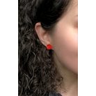 Vörös rózsa fülbevaló