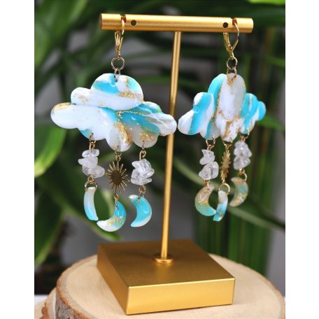 Lógós felhő fülbevaló