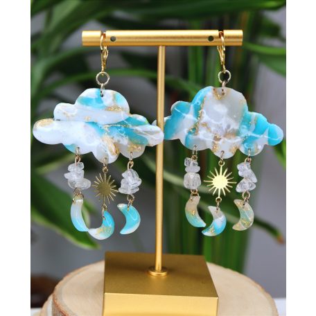 Lógós felhő fülbevaló