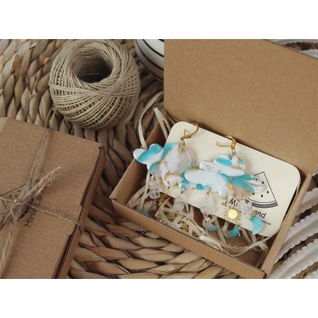 Lógós felhő fülbevaló