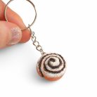 Kakaós csiga porcukorral kulcstartó