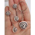 Kakaós csiga porcukorral kulcstartó