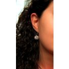 Kakaós csiga porcukorral lógós fülbevaló