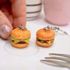 Hamburger kulcstartó