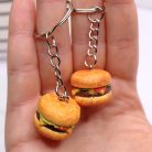 Hamburger kulcstartó