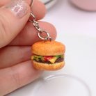 Hamburger kulcstartó