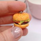 Hamburger kulcstartó