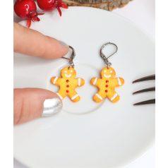 Lógós mézeskalács ember fülbevaló