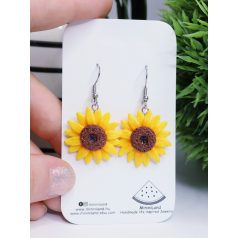 Lógós napraforgó fülbevaló