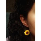 Lógós napraforgó fülbevaló