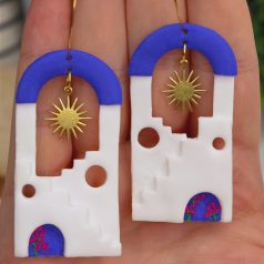 Santorini lépcsők fülbevaló