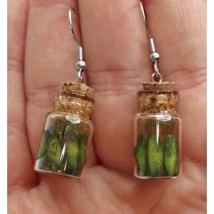 Üveges uborka befőtt fülbevaló