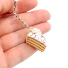 Eszterházy torta szelet kulcstartó