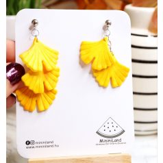 Sárga ginkgo biloba, páfrányfenyő fülbevaló