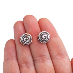 Kakaós csiga porcukorral fülbevaló