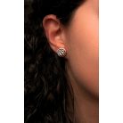 Kakaós csiga porcukorral fülbevaló