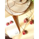 Lógós gránátalma fülbevaló