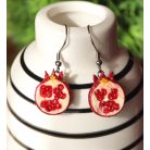 Lógós gránátalma fülbevaló