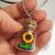 Sunflower Terrarium Jar Necklace