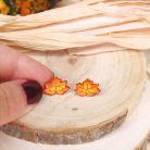 Platánlevél fülbevaló