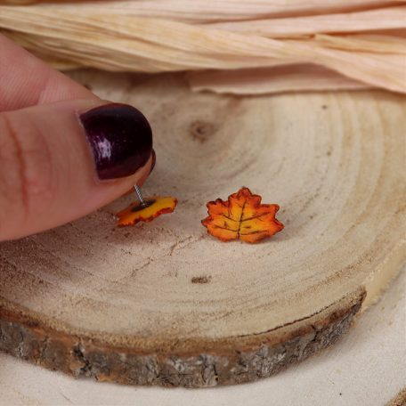 Platánlevél fülbevaló