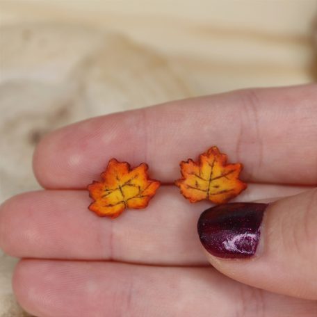 Platánlevél fülbevaló