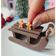 Mézeskalács ember fülbevaló