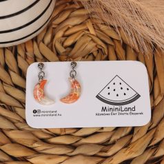 Lógós narancssárga hold fülbevaló