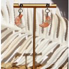 Lógós narancssárga hold fülbevaló