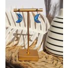 Lógós narancssárga hold fülbevaló