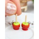 Karamellás és cukormázas alma fülbevaló