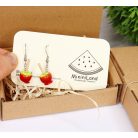 Karamellás és cukormázas alma fülbevaló