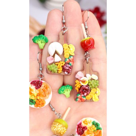 Karamellás és cukormázas alma fülbevaló