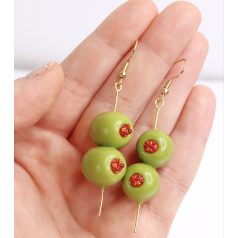 Olívabogyó martini koktélhoz fülbevaló