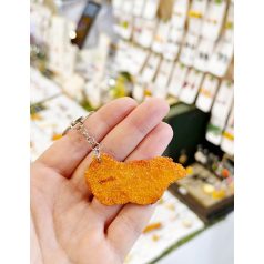 Magyarország alakú rántott hús kulcstartó